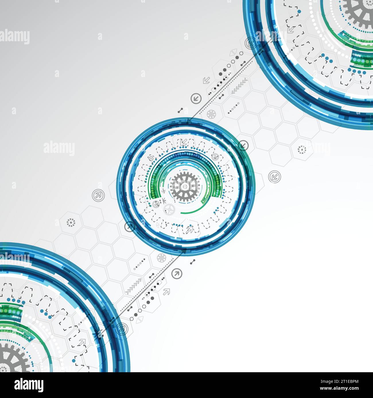 Abstract technological background with various elements. Vector Stock ...