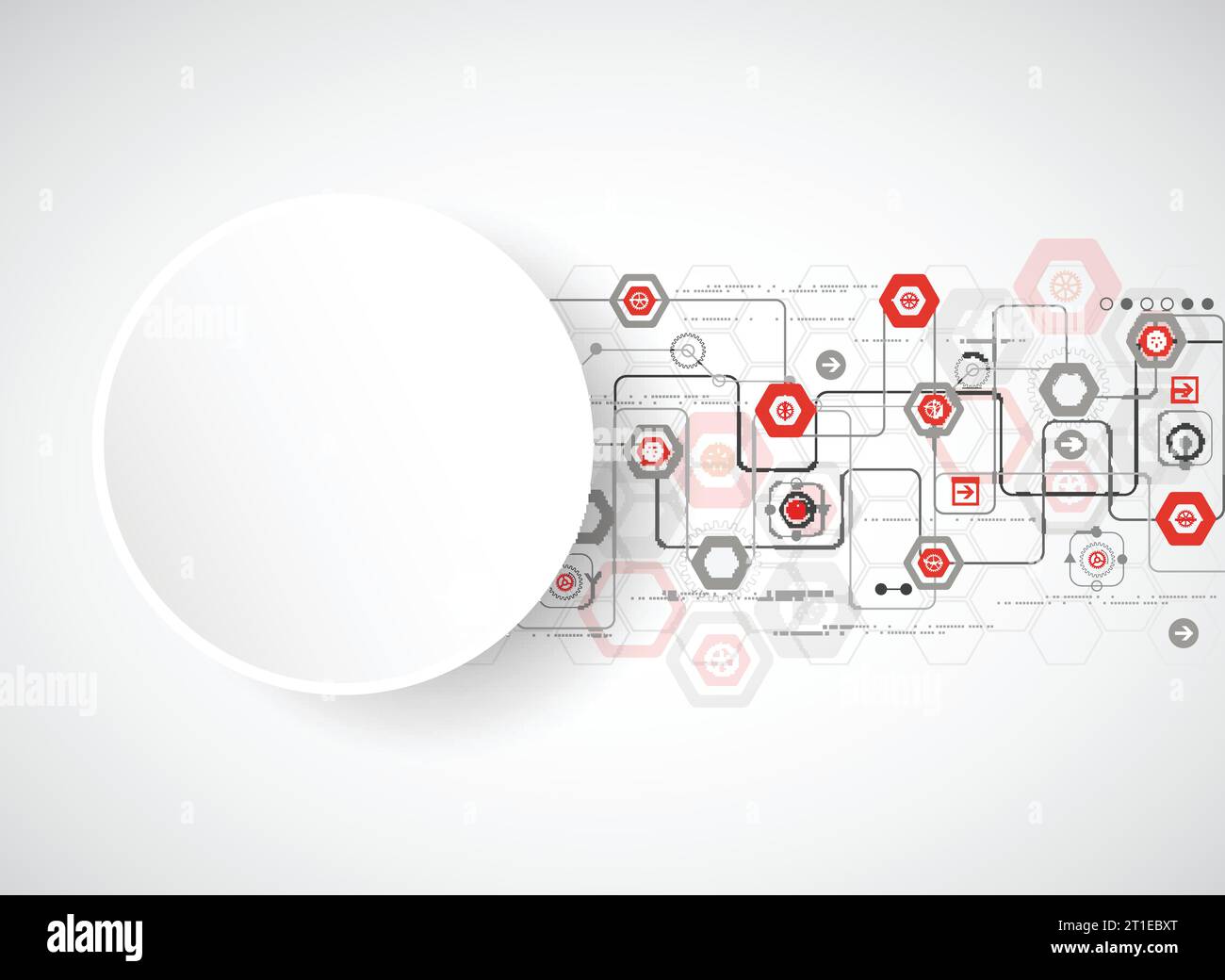 Abstract background with various technological elements. Vector Stock Vector