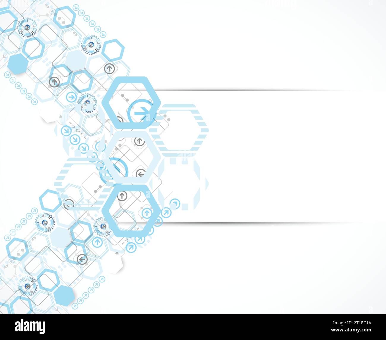 Abstract blue hexagon futuristic background for design works. Vector ...