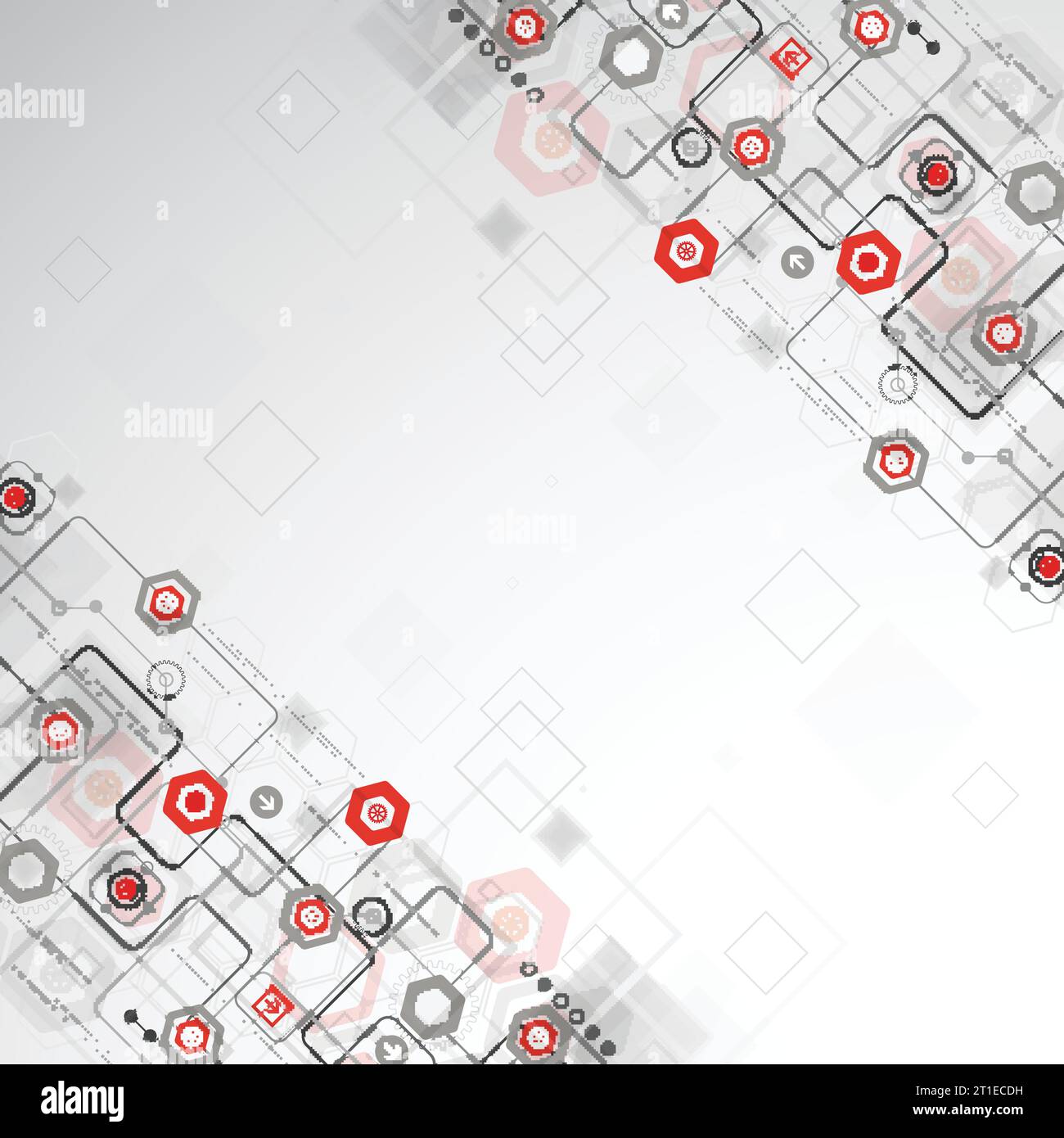 Abstract background with various technological elements. Vector Stock Vector