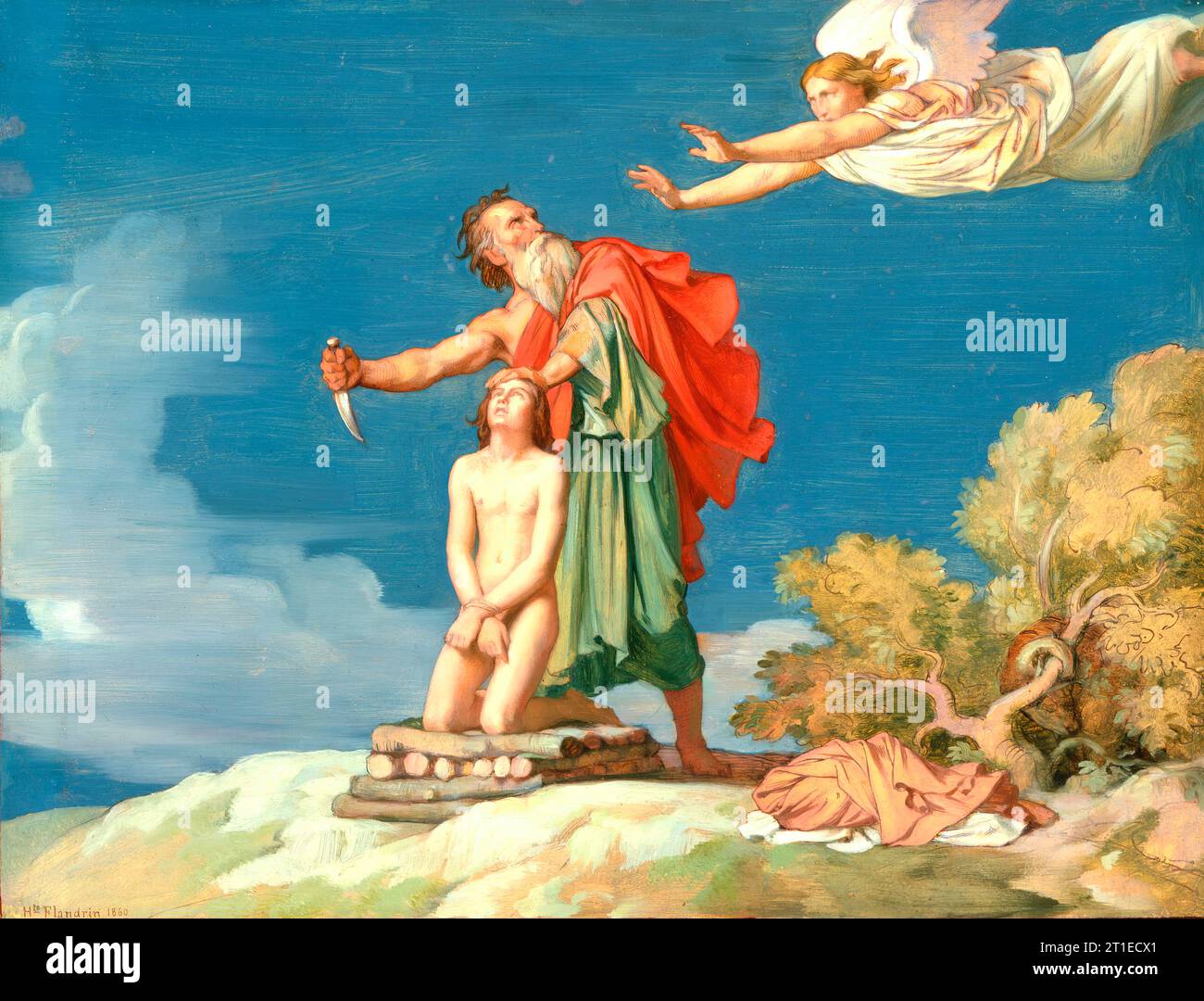 The Sacrifice of Isaac, 1860 Stock Photo - Alamy