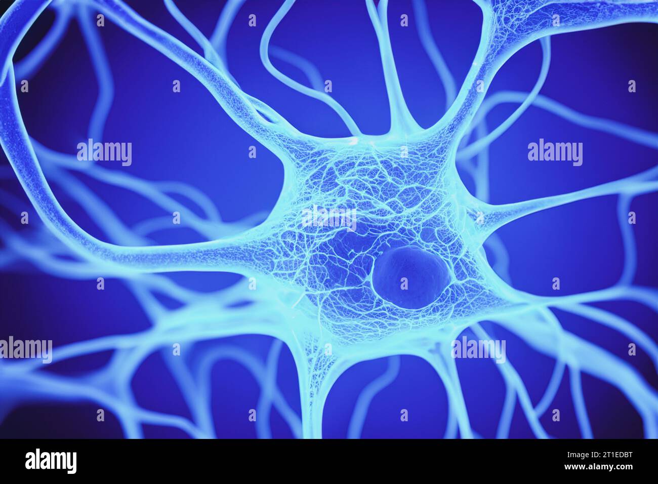 Illustration on the subject of medicine and neurology. Medical education, neurology, brain signal. Information transfer, impulse, biology, anatomy, mi Stock Photo