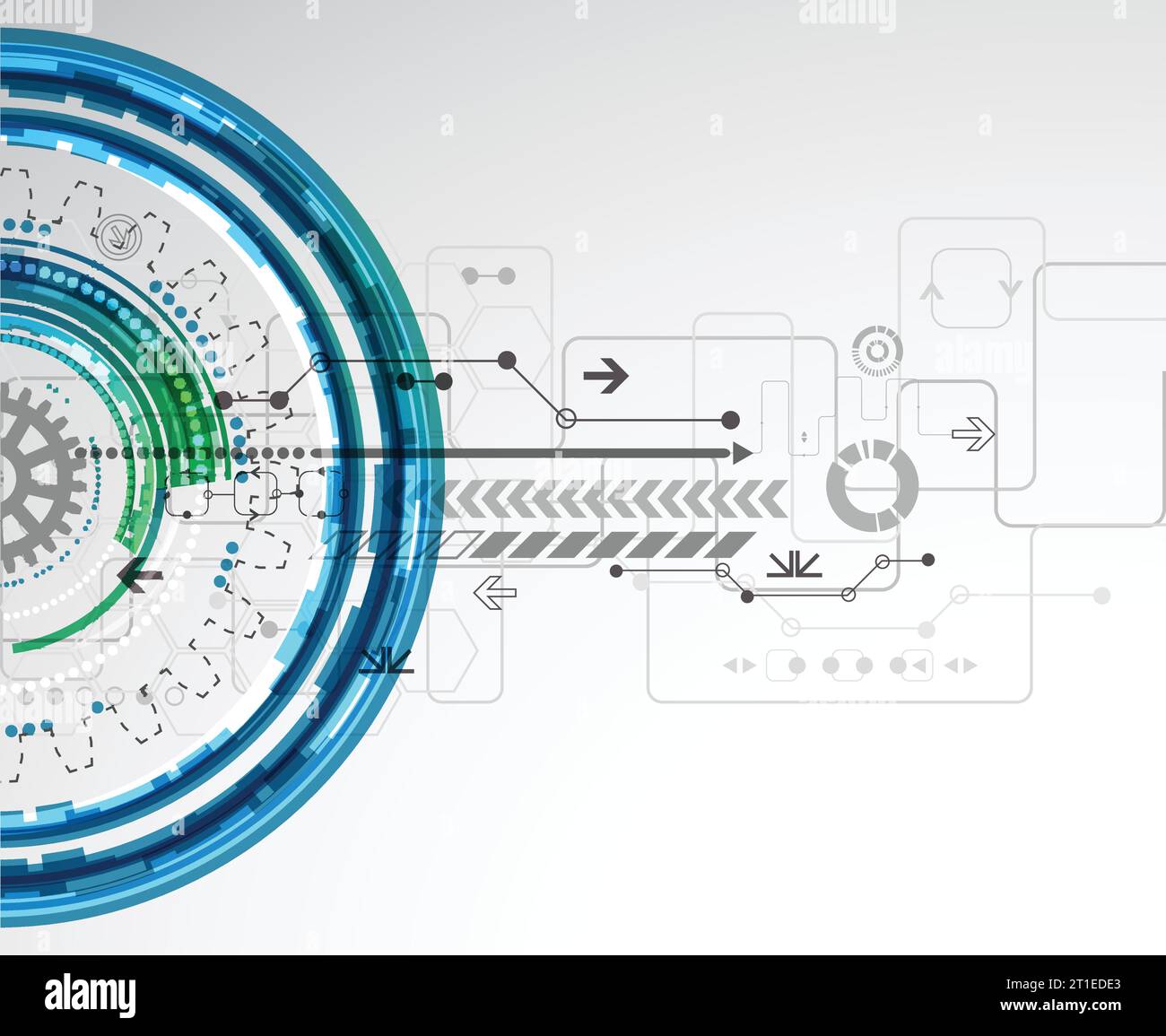 Abstract technological background with various elements. Vector Stock ...