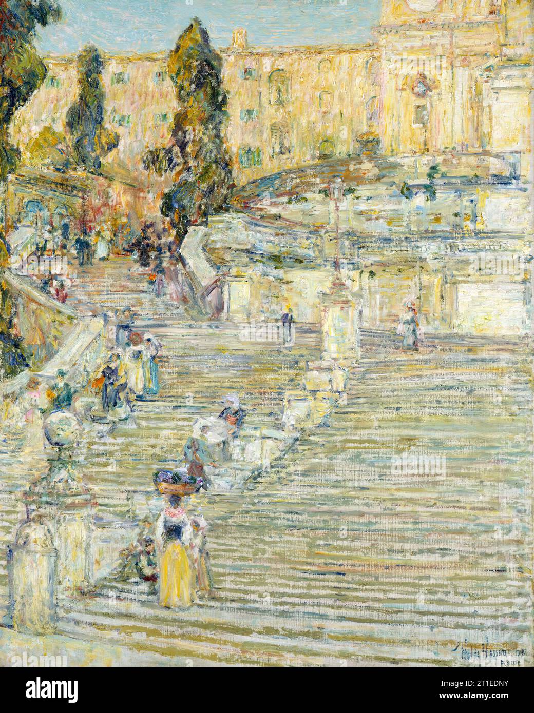 Spanish steps rome painting hi-res stock photography and images - Alamy