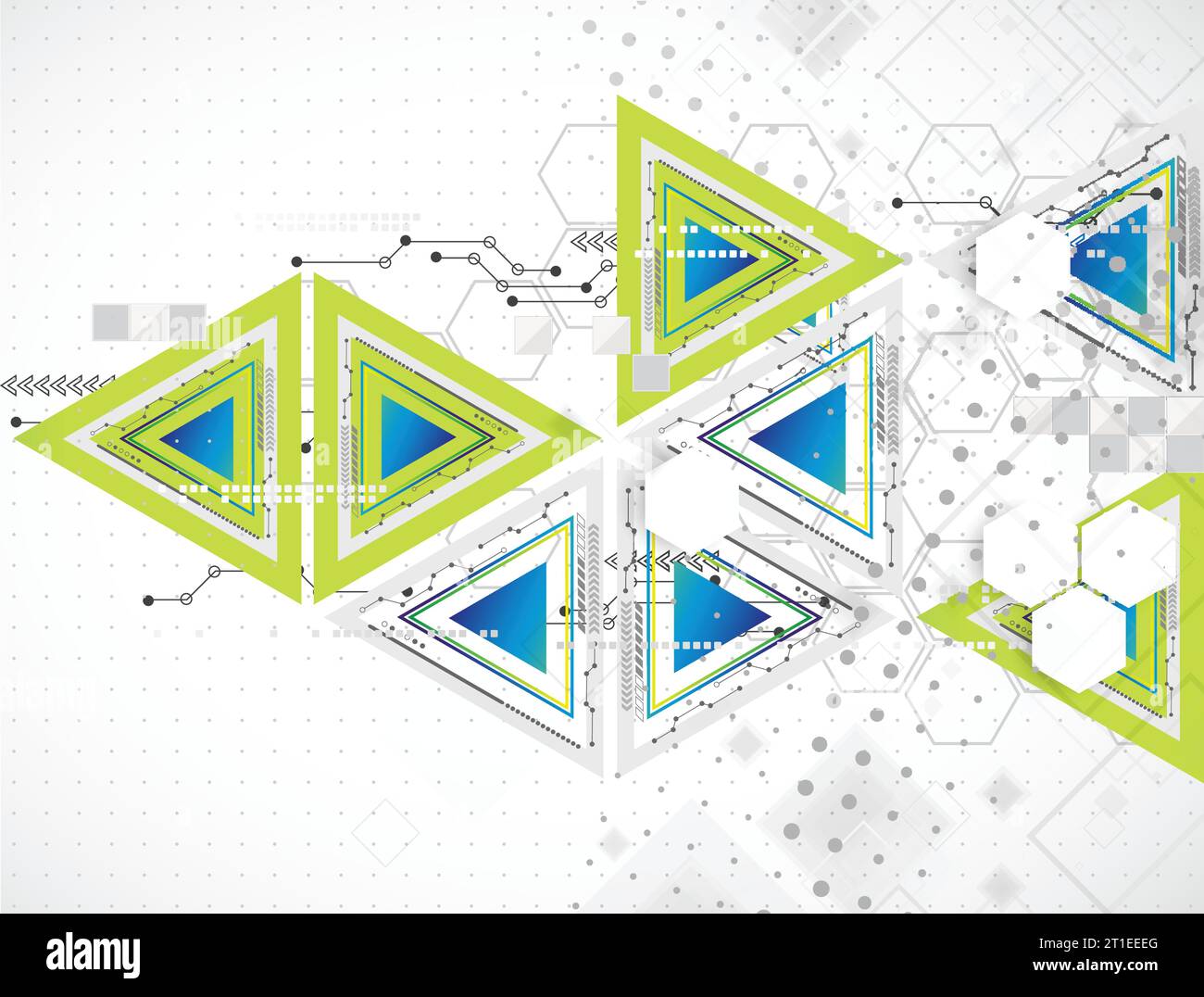 Triangular Technology Abstract technology triangle background. Vector Stock Vector Image ...