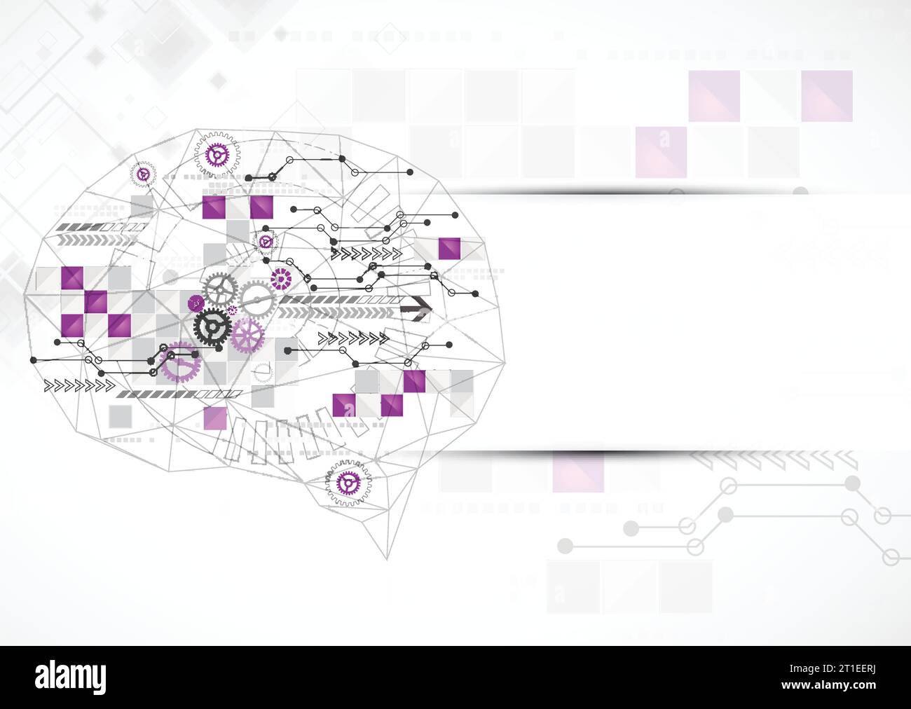 Abstract digital brain,technology concept. Vector Stock Vector Image ...