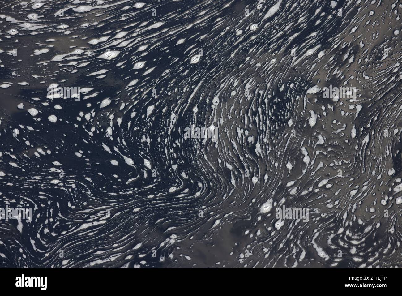 Patterns bubbles on water Co Durham April 2023 Stock Photo Alamy