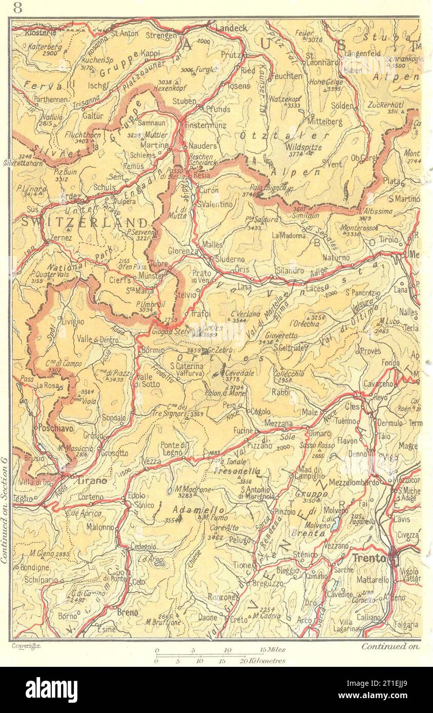 Italy austria switzerland map hi-res stock photography and images - Alamy