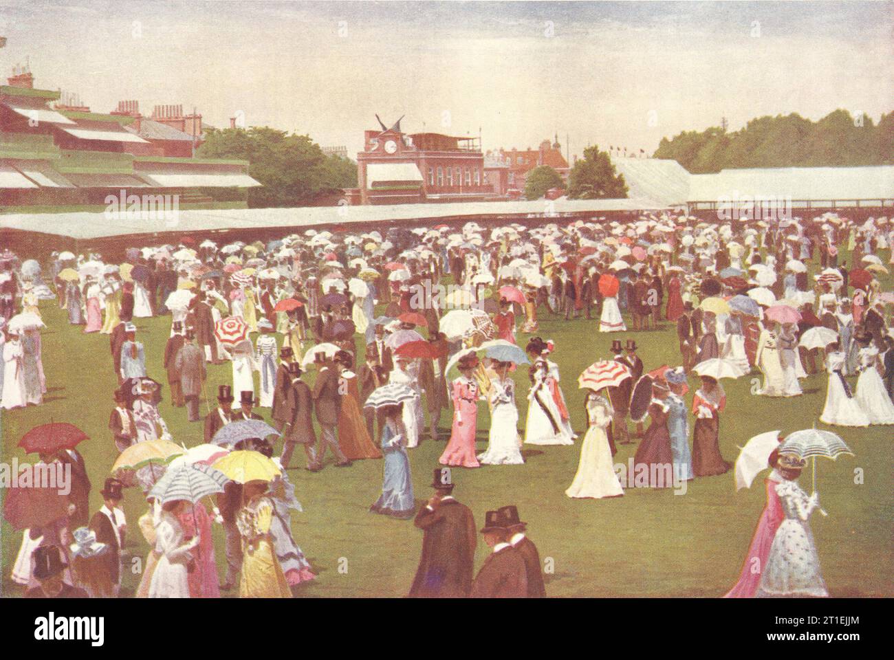 CRICKET. Lord's. 'Luncheon Parade'. Colour. 1902 old antique print picture Stock Photo