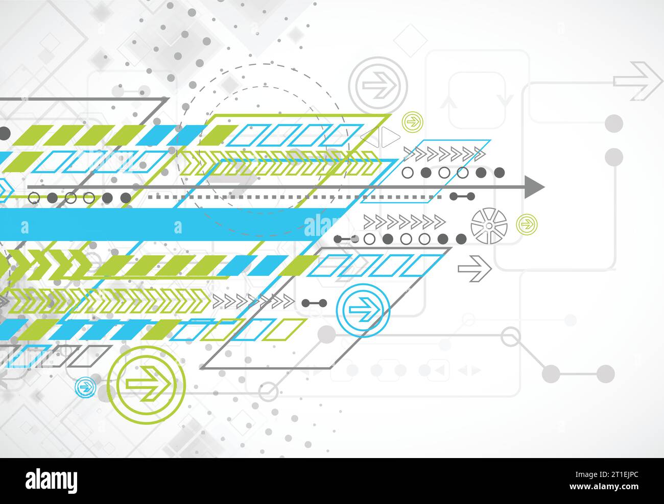 Abstract background with various technological elements. Vector Stock Vector