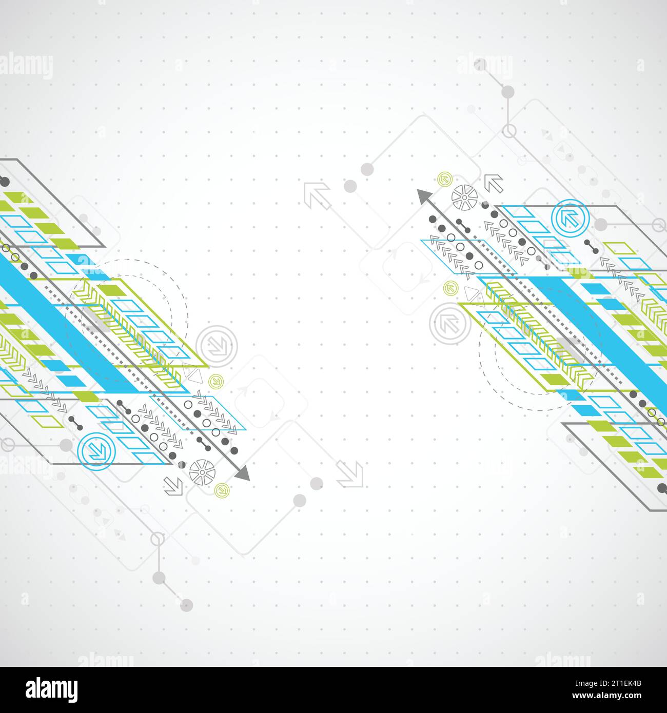 Abstract background with various technological elements. Vector Stock Vector