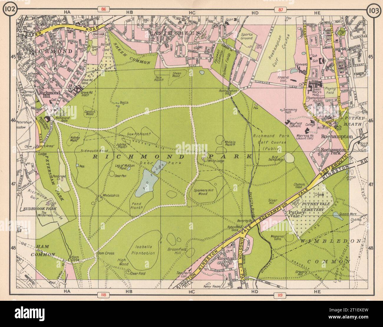 RICHMOND PARK. East Sheen Roehampton Kingston Vale Wimbledon Common