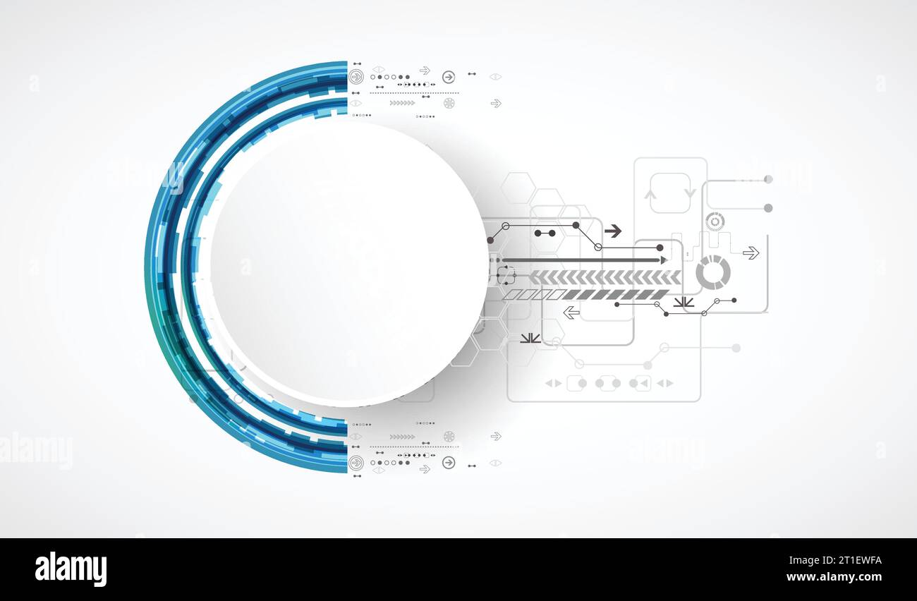 Abstract circle technology concept. Circuit board, high computer color ...