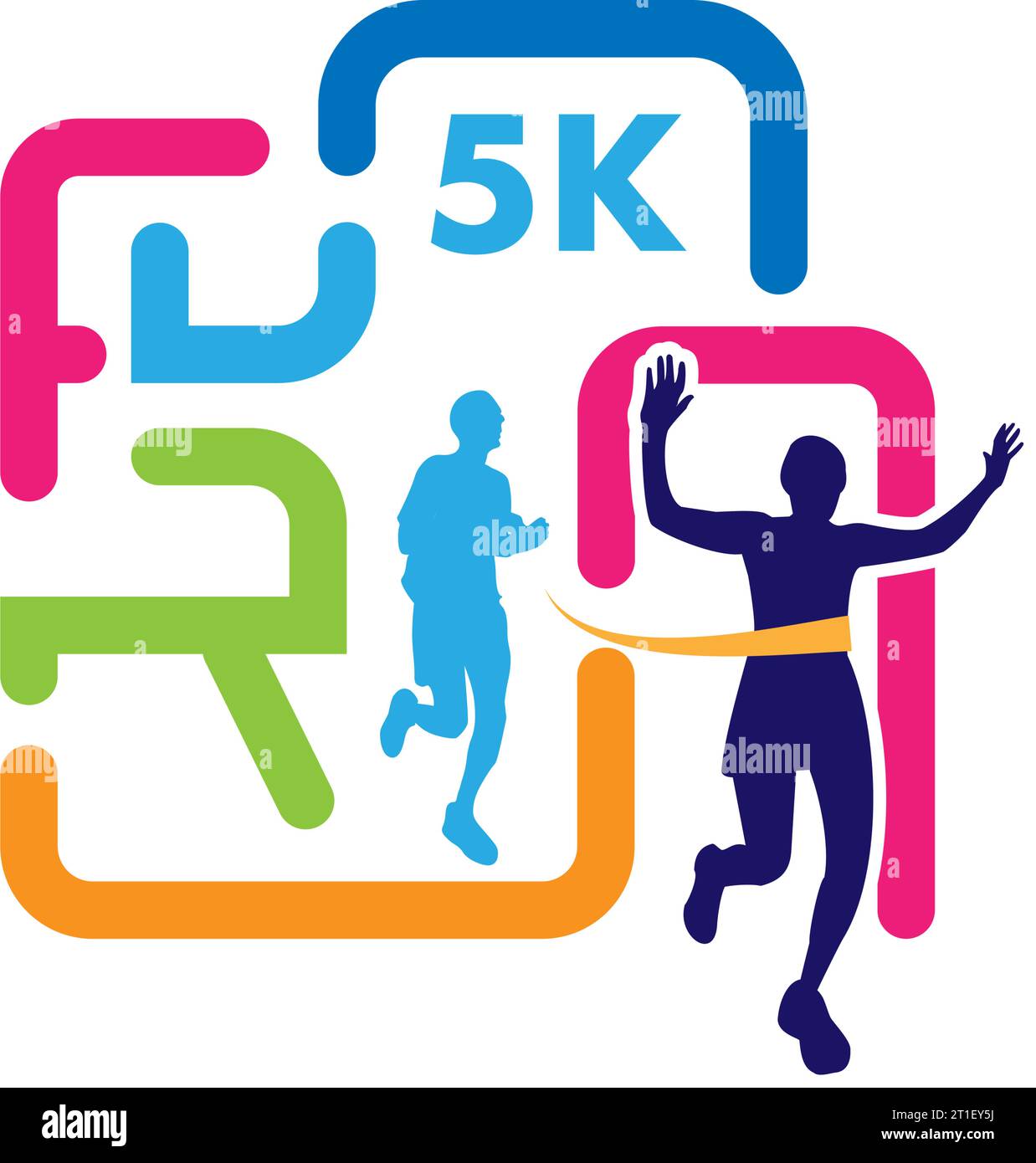 Logo Design for 5K fun run event in vector Stock Vector Image & Art - Alamy