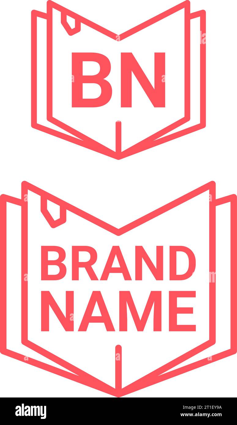 Book shop text with simple creative logo Stock Vector