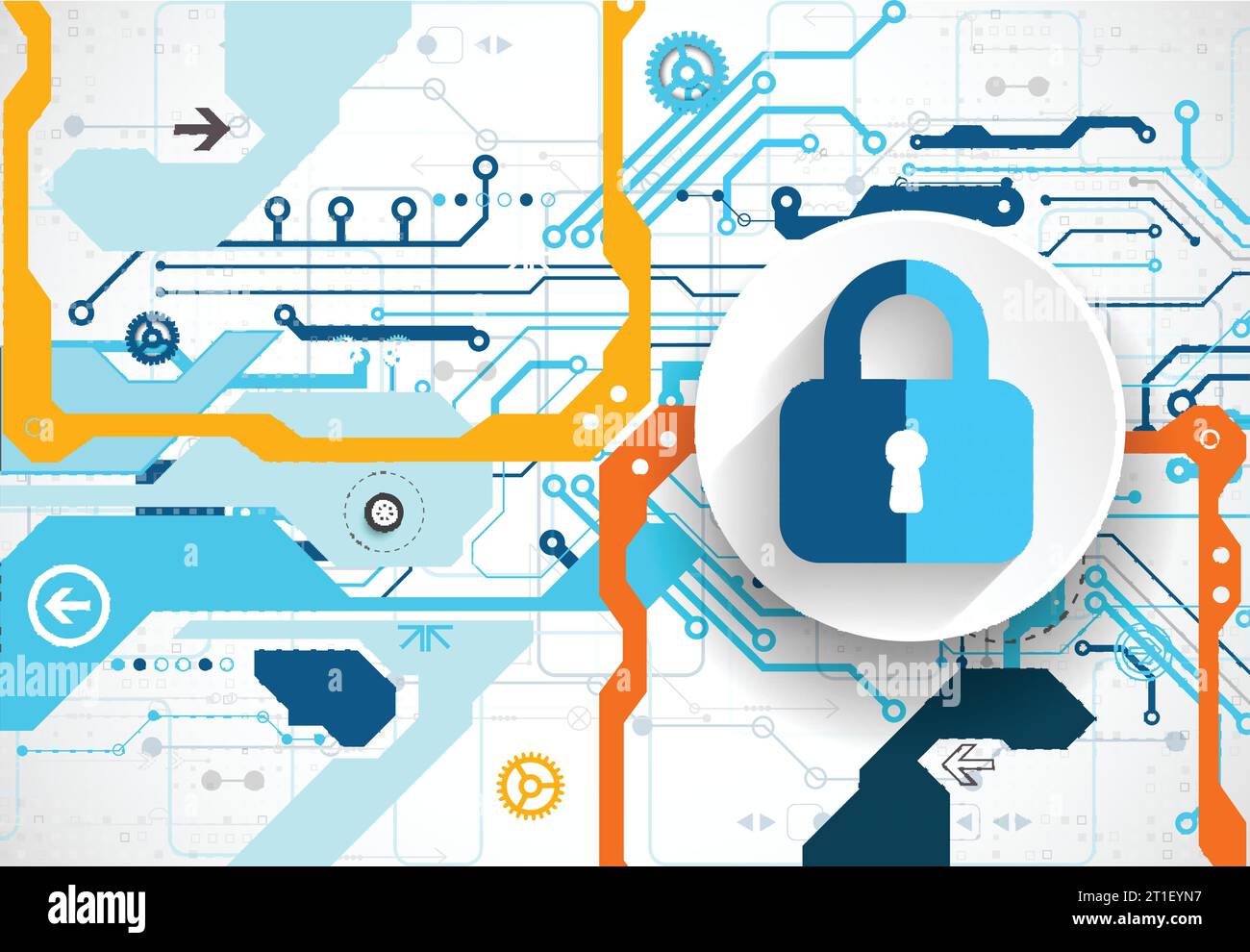 Protection concept. Protect mechanism, system privacy. Vector ...