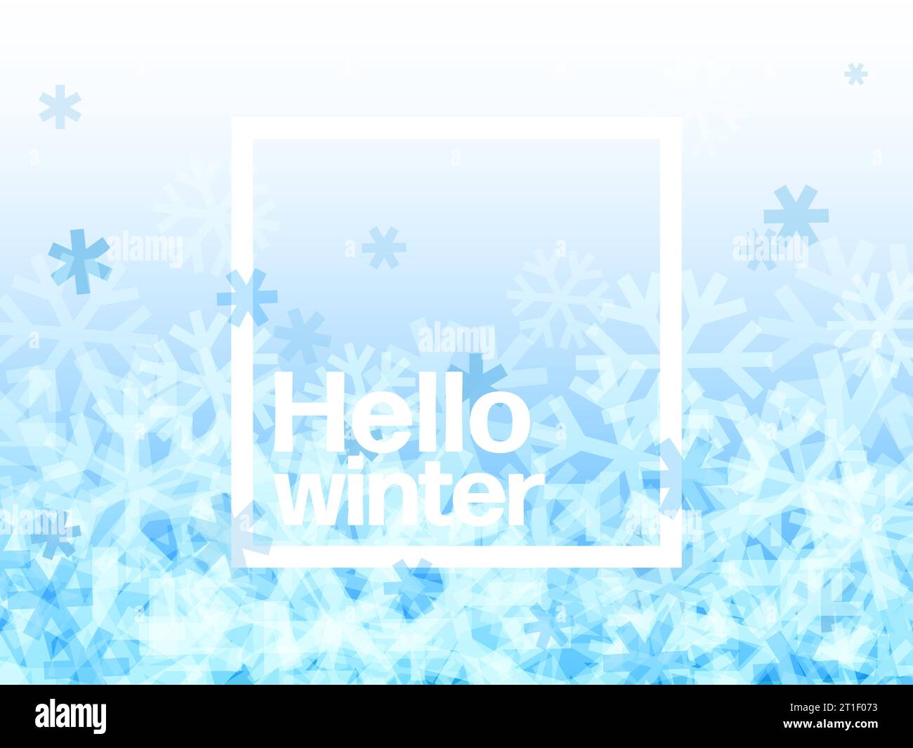 Hello winter - vector simple minimalist winter holiday poster template ...