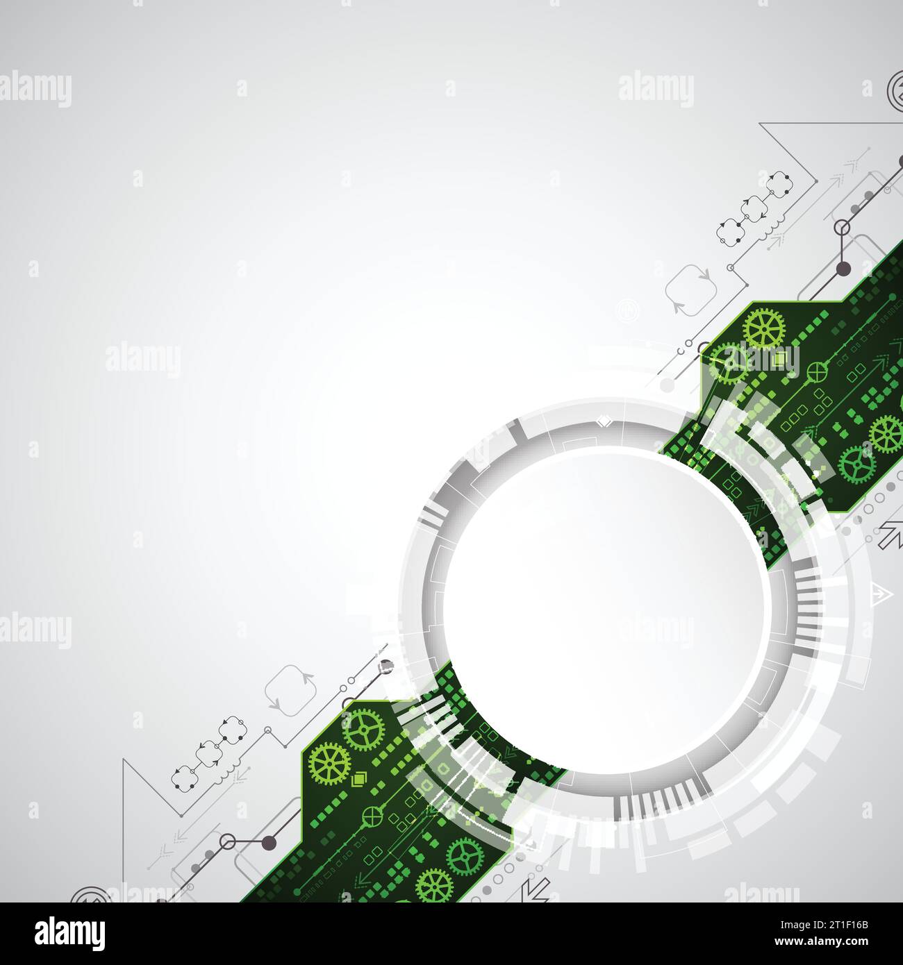 Abstract background with green technological elements. Technology ...