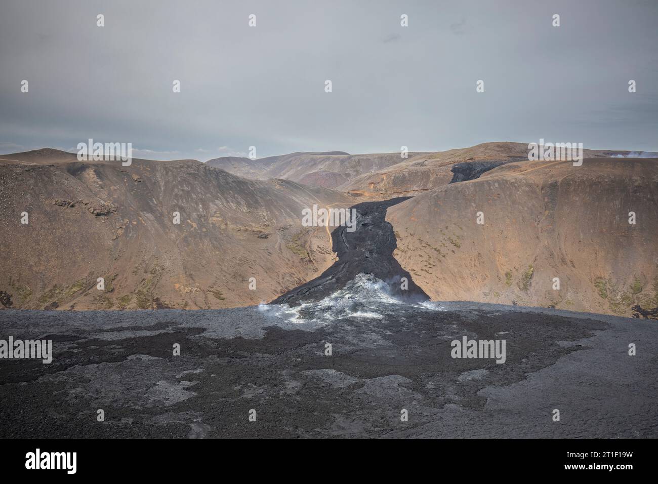 Fagradalsfjall eruption - lavafield Stock Photo - Alamy