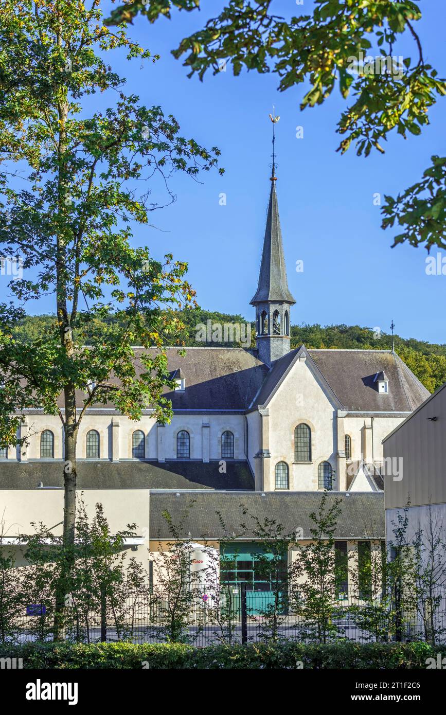 Trappist Abbey of Rochefort / Cistercian Abbey of Notre-Dame de Saint-Rémy, famous for its brewery, Namur, Belgian Ardennes, Wallonia, Belgium Stock Photo