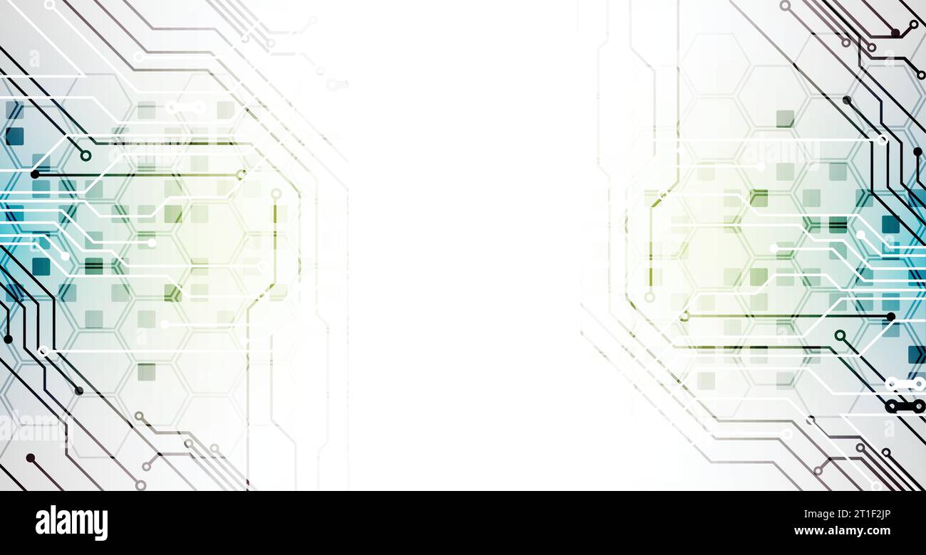 Vector illustration, Hi-tech digital technology and engineering theme ...
