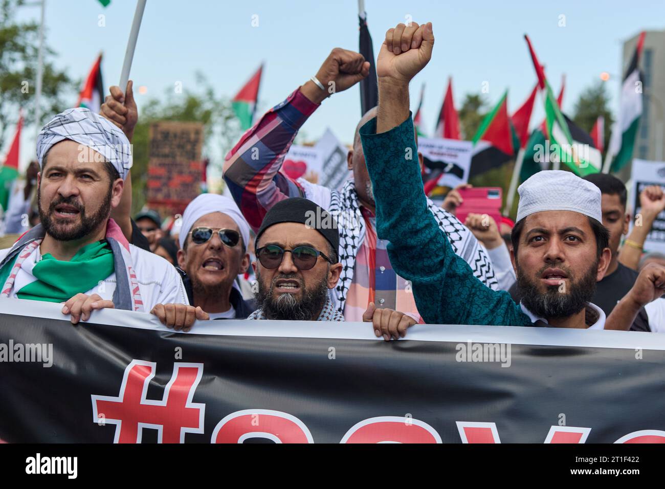 20231013 Free Palestine Solidarity Peaceful March in Cape Town Hundreds of protesters join march to South African Parliament Credit: Mo Bassa/Alamy Live News Stock Photo