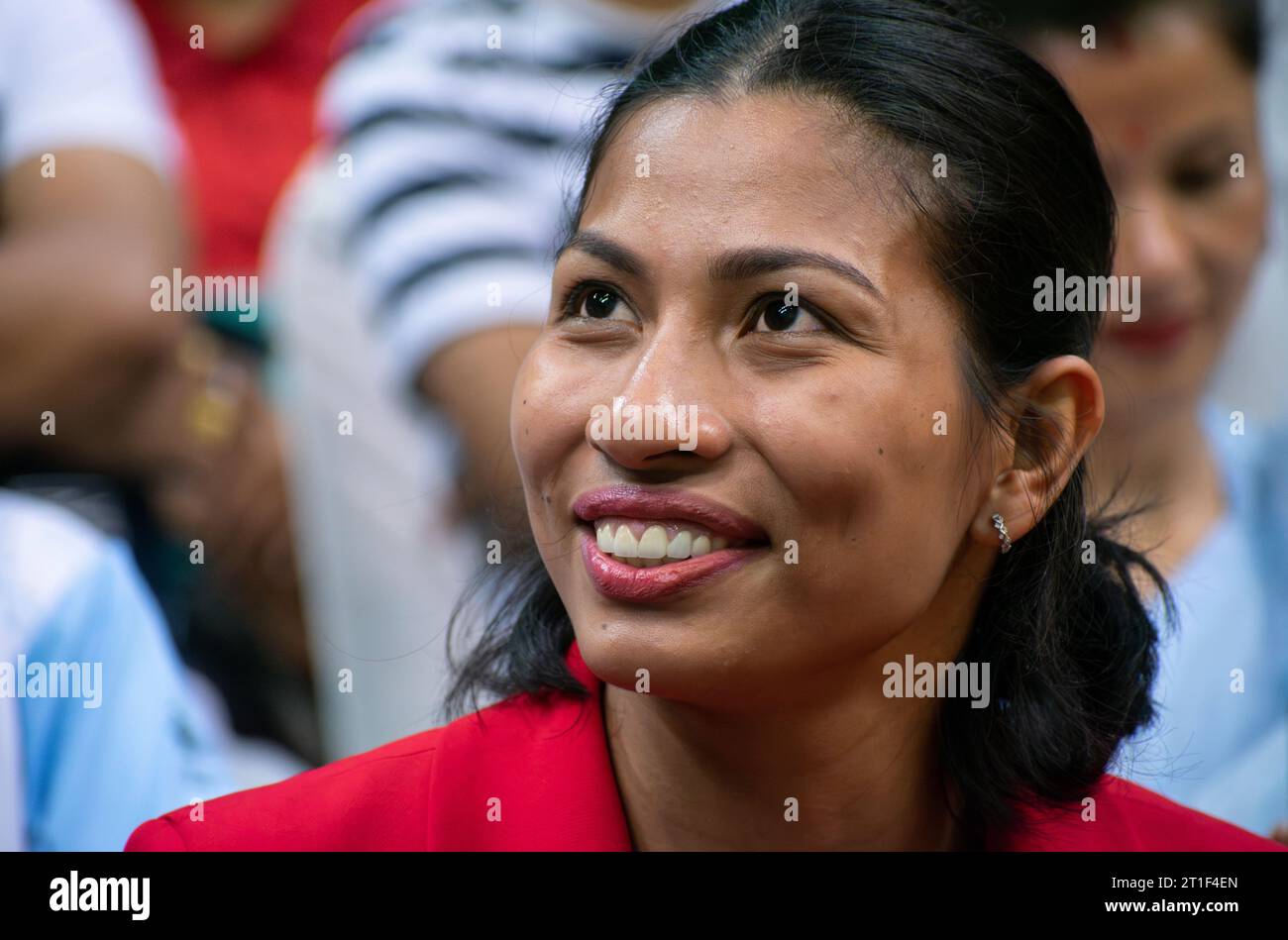 Asian Games silver medallist boxer Lovilina at a felicitation