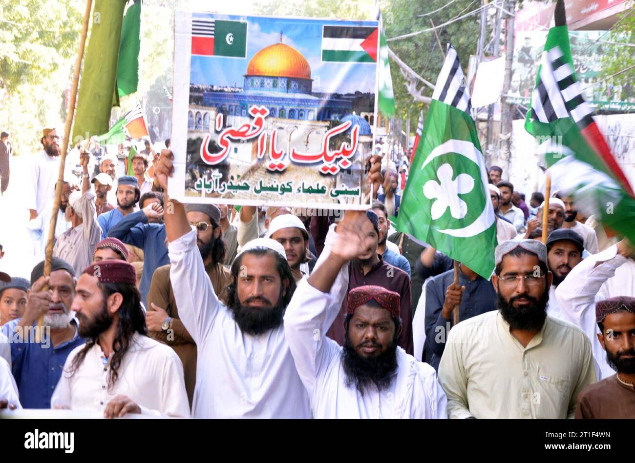 Members of Sunni Ulema Council are holding protest demonstration ...