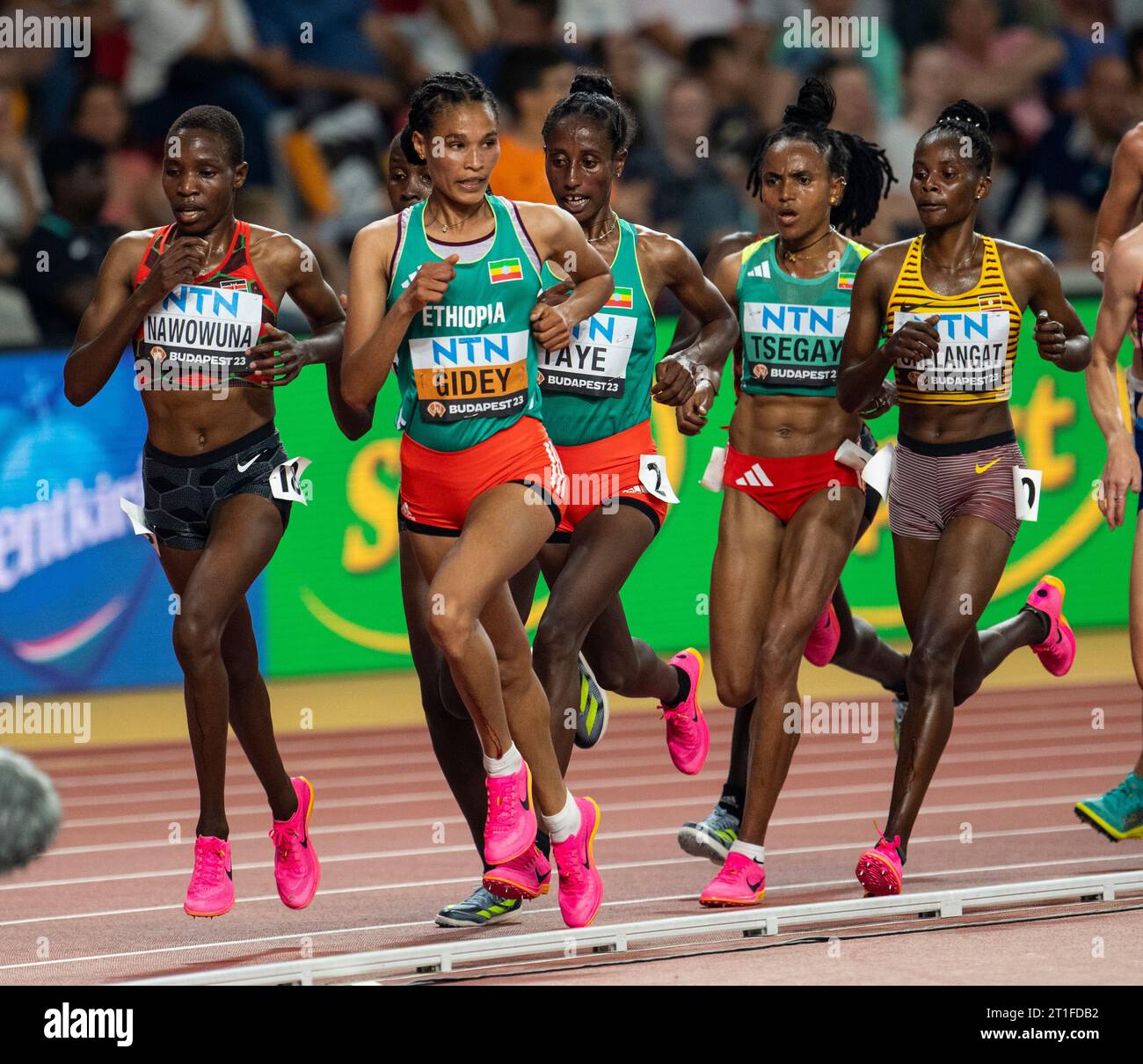 Letesenbet Gidey of Ethiopia competing in the women’s 10,000m final at the World Athletics