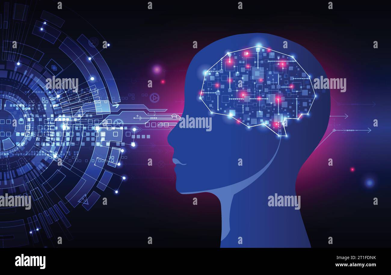 Artificial intelligence concept. Technology background. Vector science ...
