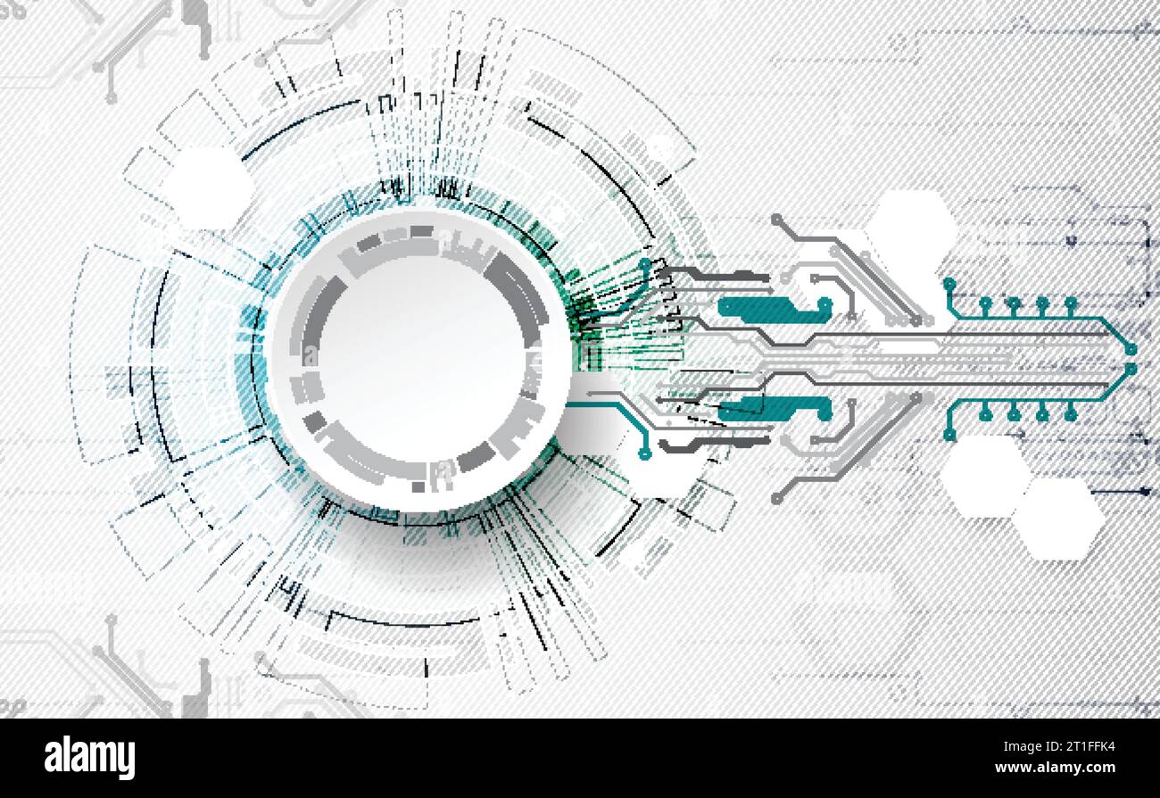 Abstract circle technology concept. Circuit board, high computer color ...
