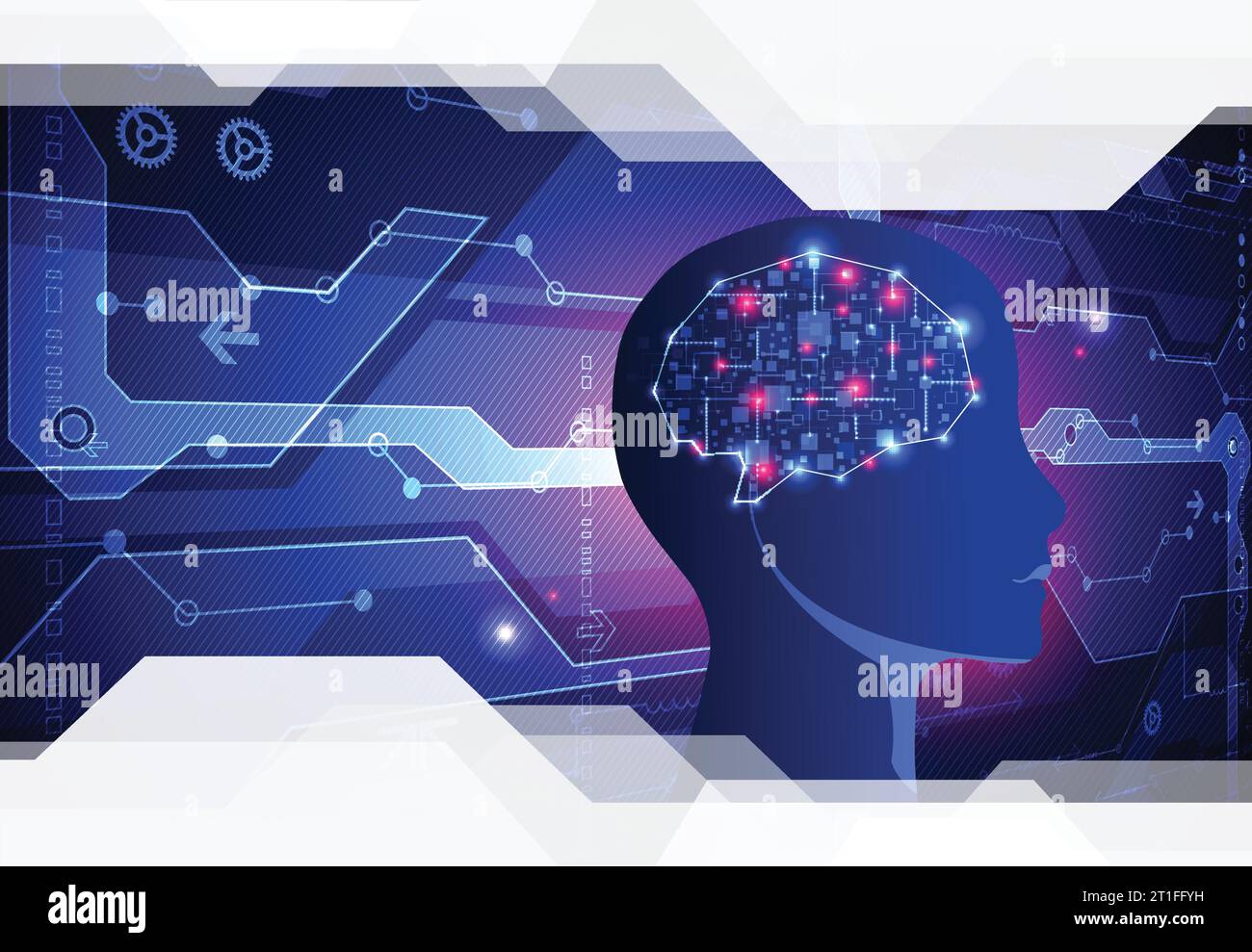 Artificial intelligence concept. Technology background. Vector science ...