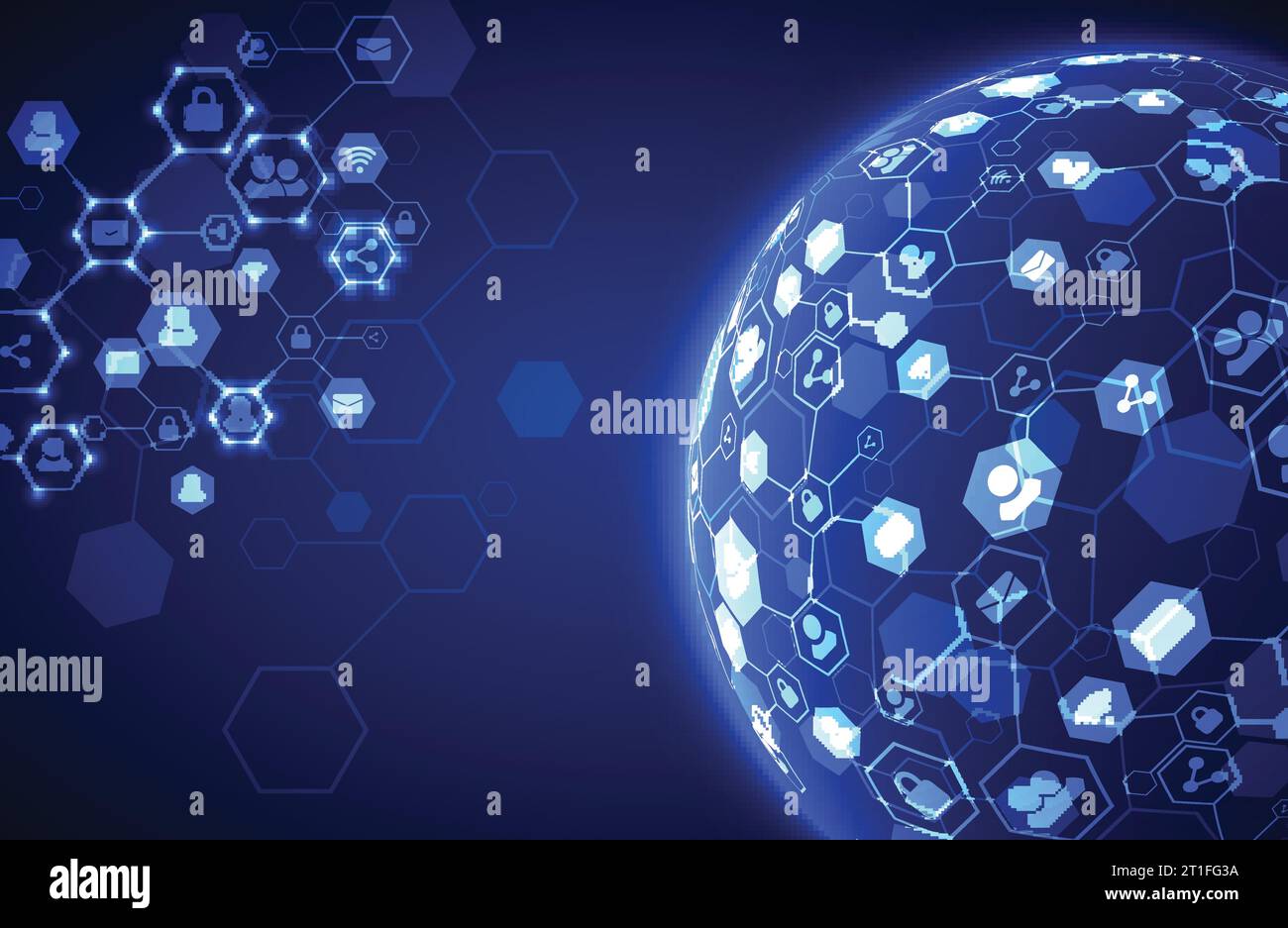 Social media vector background. Network concept Stock Vector Image ...
