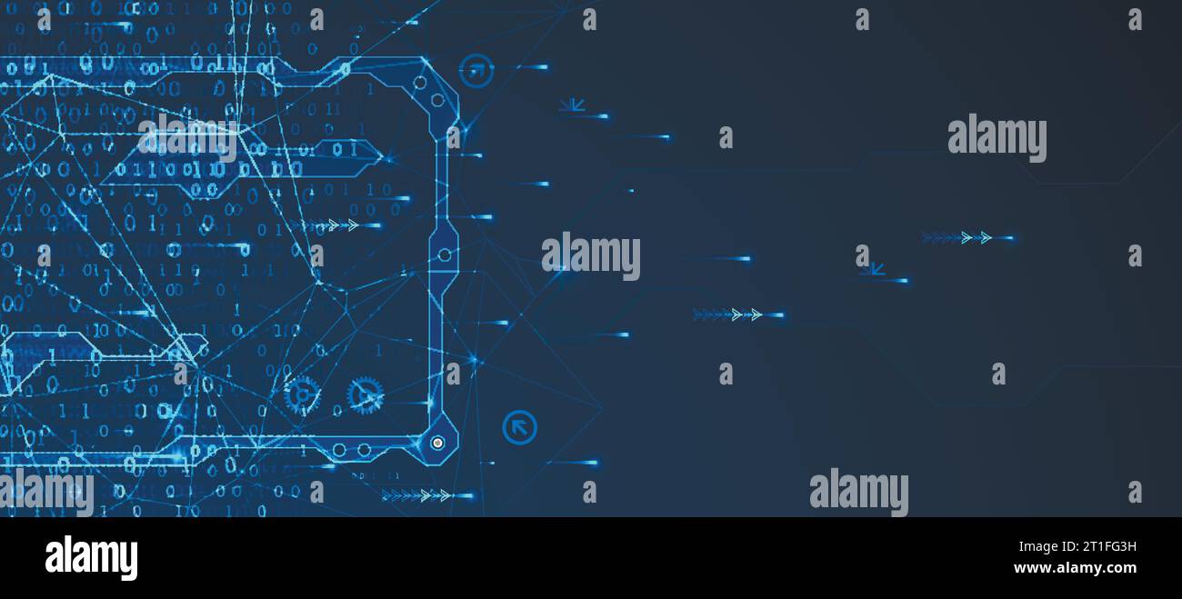 Technology background. Big data concept. Binary computer code. Vector ...