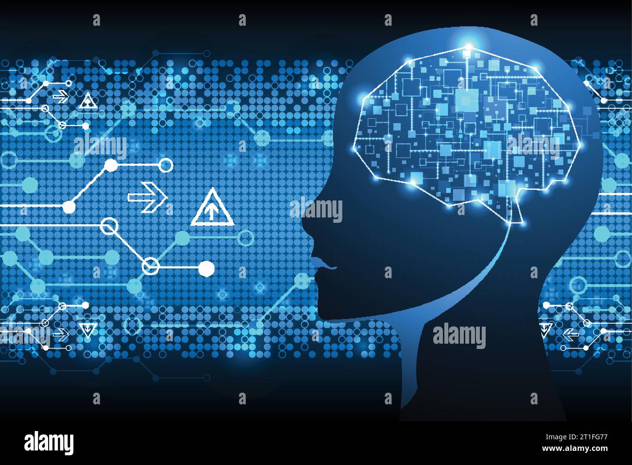 Artificial intelligence concept. Technology background. Vector science ...