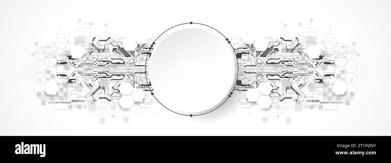 Abstract circle technology concept. Circuit board, high computer color ...