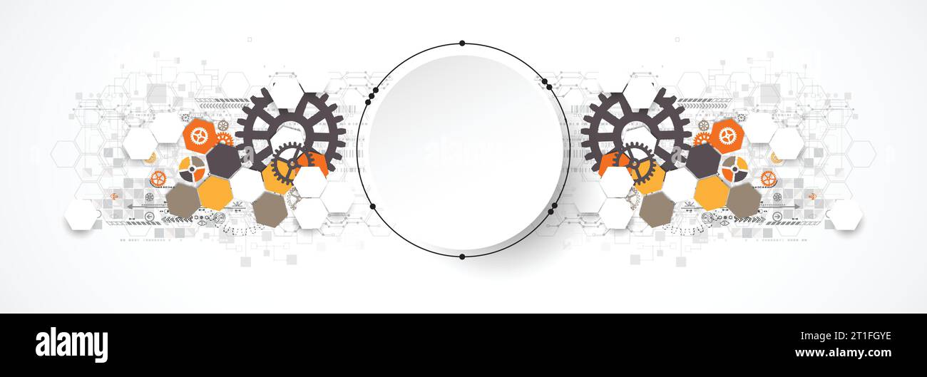 Abstract circle technology concept. Circuit board, high computer color ...