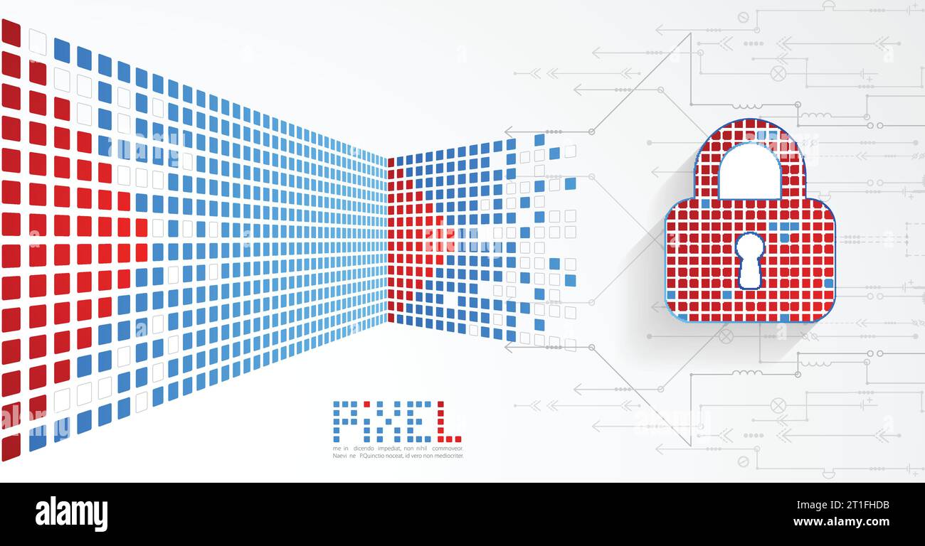 Pixel protection concept. Vector illustration Stock Vector Image & Art ...
