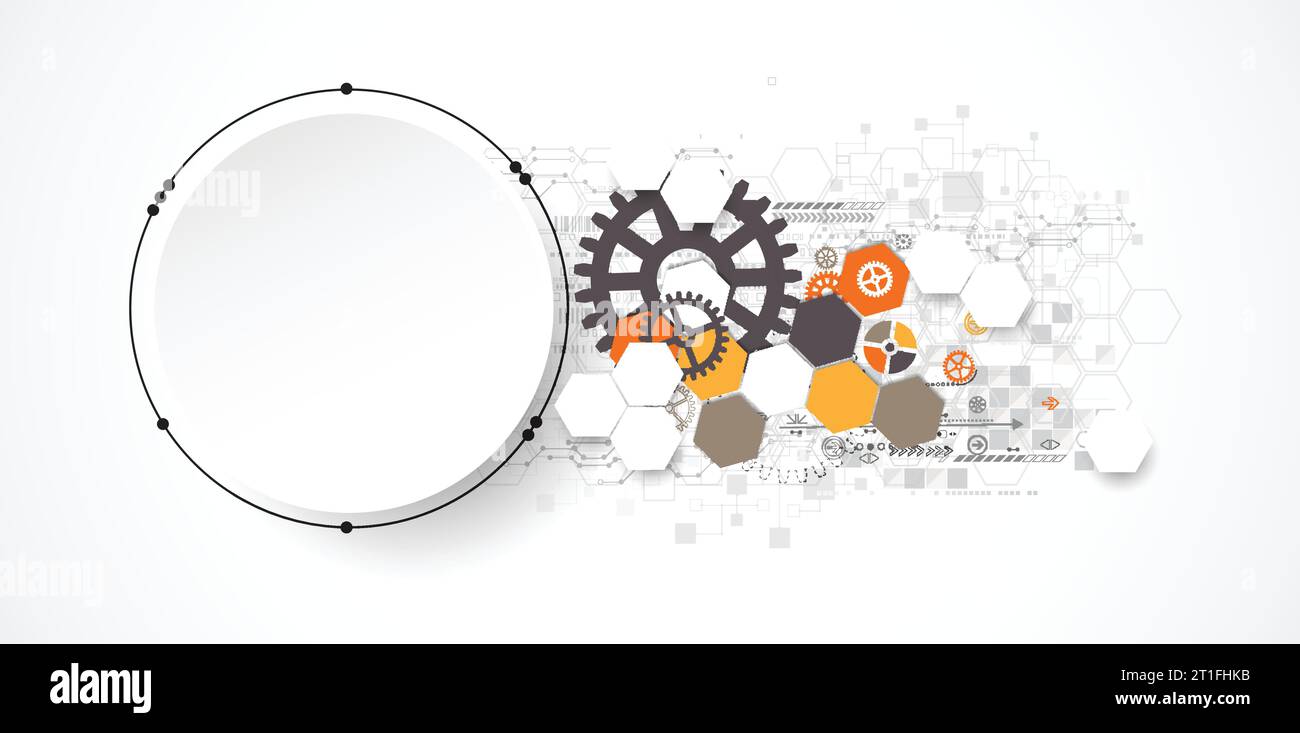 Abstract circle technology concept. Circuit board, high computer color ...