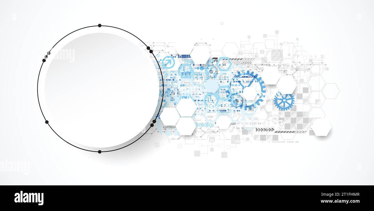 Abstract circle technology concept. Circuit board, high computer color ...