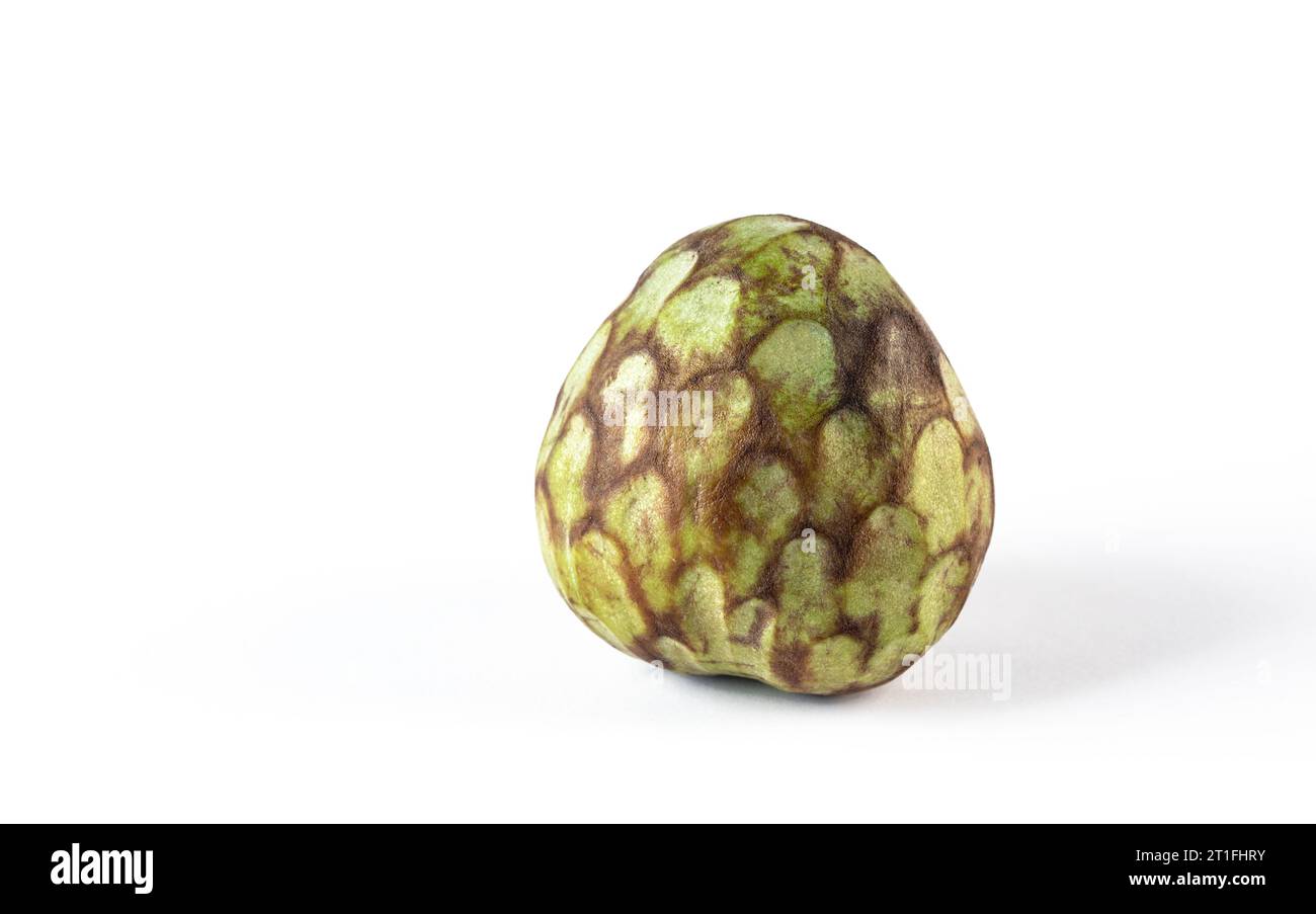 Custard apple isolated on white background close up Stock Photo