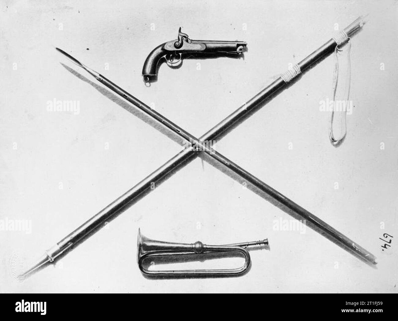 The British Army in the Prewwi Period A British Army Lancer's accoutrements two lances, a