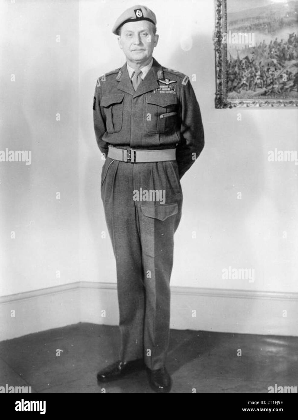 The Suez Operation October - December 1956 Personalities: Lieutenant General Sir Hugh Stockwell, Commander of the Anglo French Land Forces. Stock Photo