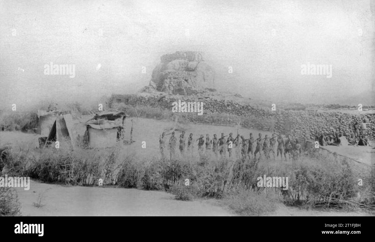 Colonial Office Collection Post 3. showing Nigerian troops. Cameroons. Stock Photo