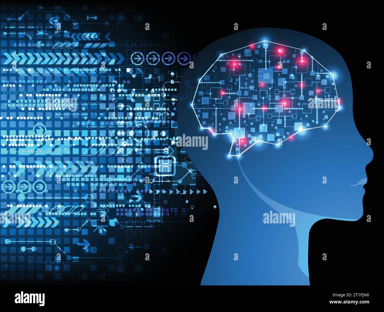 Artificial intelligence concept. Technology background. Vector science ...