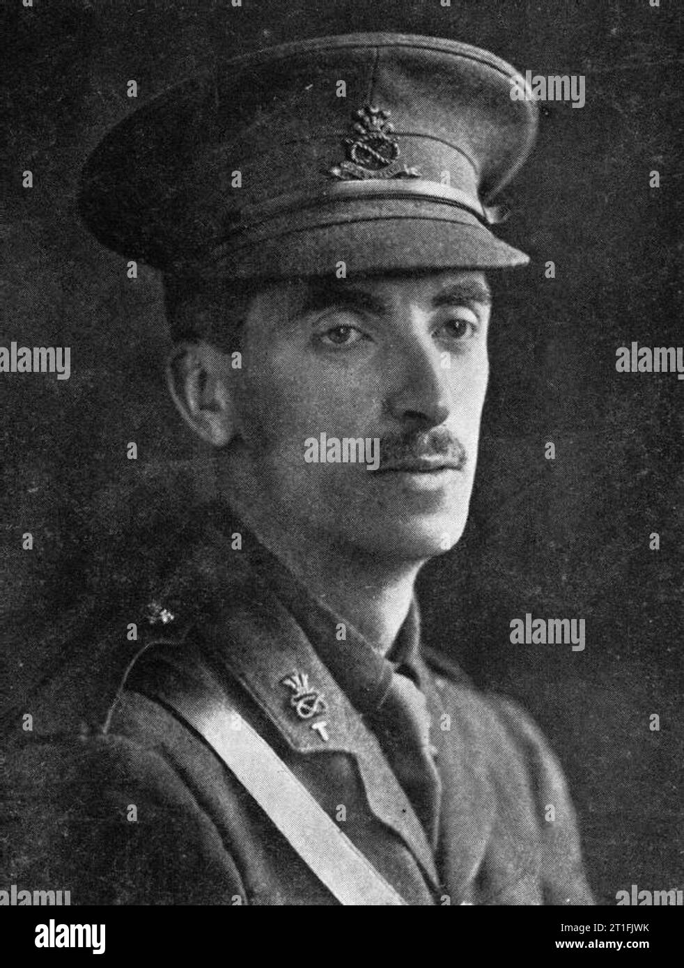 . 1/5 Battalion, North Staffordshire Regiment Acting Captain Masefield worked as a solicitor prior to the outbreak of war in 1914. He was also an author and poet, publishing two volumes of poetry, a volume of prose and a short guide to Staffordshire. On 14 June 1917, Capt Masefield was awarded the Military Cross for his actions while leading his company during a raid on German trenches at Cité sur Laurent, near Lens. The citation noted that on entering the German trenches, Captain Masefield attacked the enemy and killed two at close quarters. After inflicting further heavy casualties, he succe Stock Photo