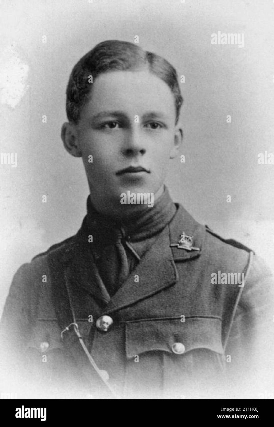 . 3 Battalion (attached 1 Battalion), Queen's Own (Royal West Kent Regiment) Lt Dobie was educated at Marlborough School and received his commission in September 1914. He was killed in action, aged 20, on 9 April 1916 near Arras. Lt Dobie is buried at Faubourg d'Amiens Cemetery, Arras. Faces of the First World War Find out more about this First World War Centenary project at www.1914.org/faces. This image is from IWM Collections. Stock Photo
