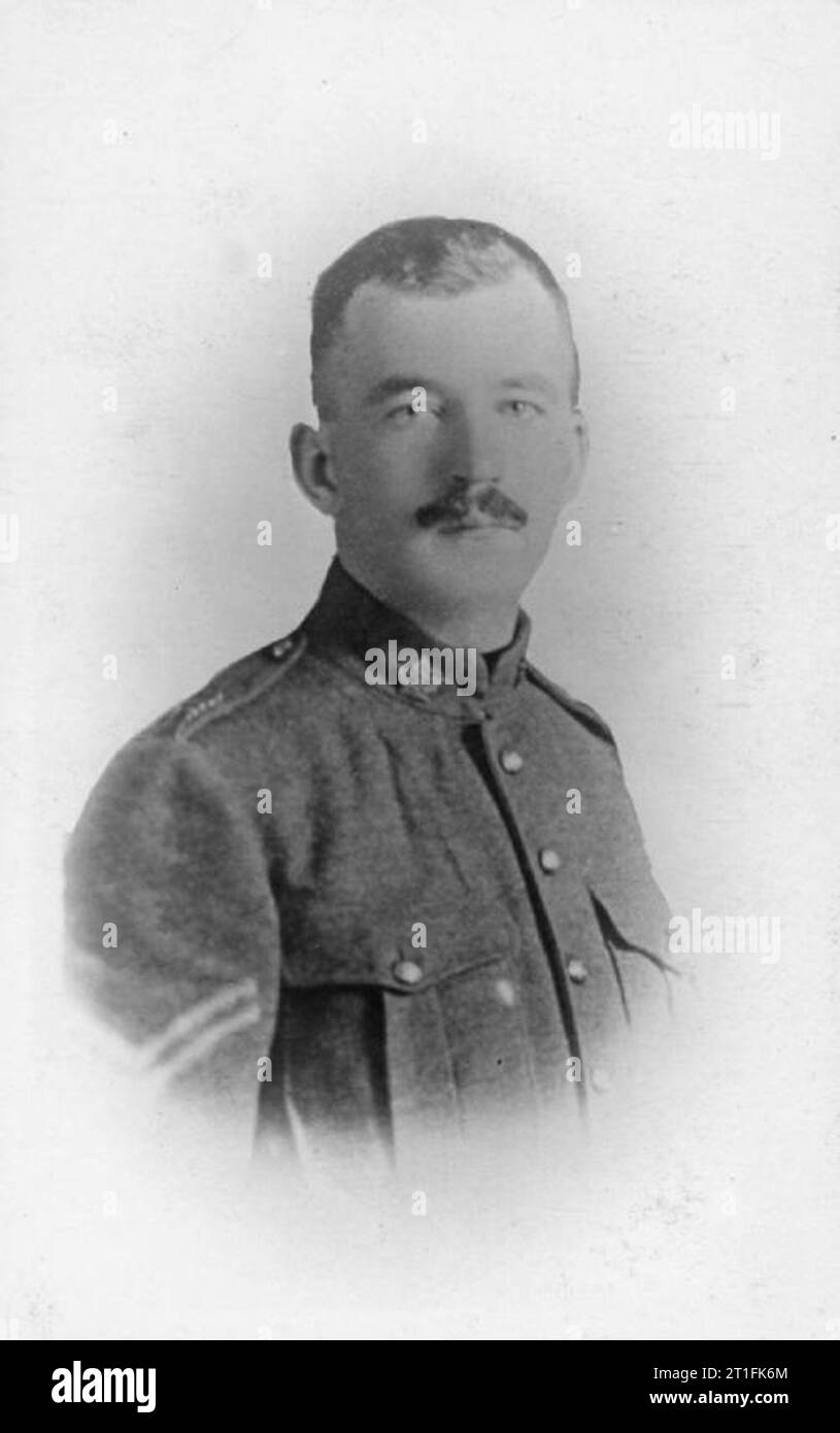 . 10 Battalion, Canadian Expeditionary Force Private Cooke was born in Brighton, Sussex in 1889. As a young boy, he sang as a chorister in Westminster Abbey. He relocated to Canada in 1913 where he was working as a clerk at City Hall, Medicine Hat, Alberta at the start of the First World War. After receiving several rejections for army service, due to short sight, he enlisted with the Alberta Regiment of the Canadian Infantry on 6 July 1915, travelling to England with his battalion the following May. During this period, he composed a poem entitled 'Why' which questioned the need for war. Priva Stock Photo