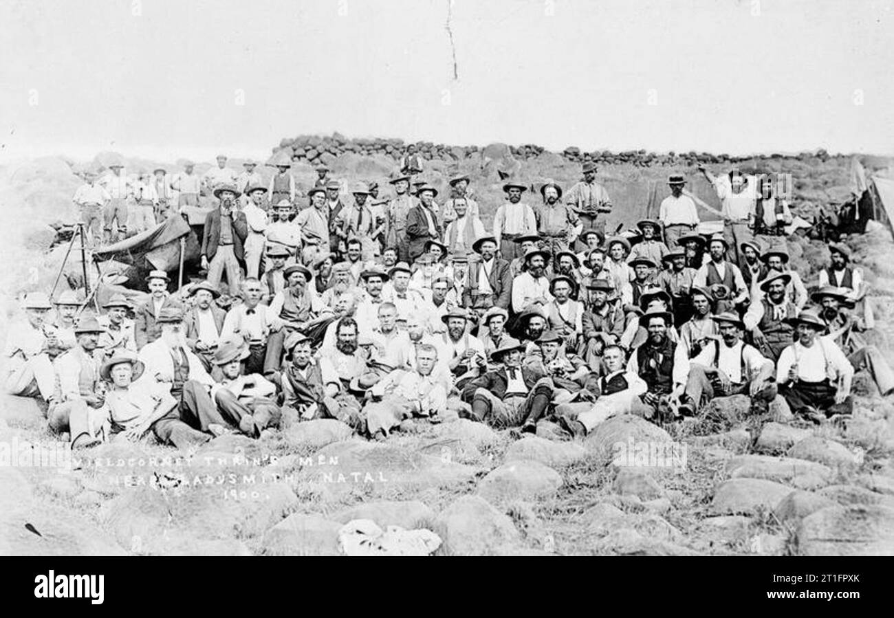 The Second Boer War, 1899-1902 Vieldcornet Thring's Commandos near Ladysmith, Natal, South Africa, 1900 Stock Photo