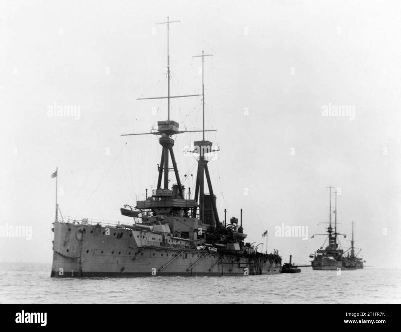 British Battleships of the First World War HMS BELLEROPHON, 1911. Stock Photo